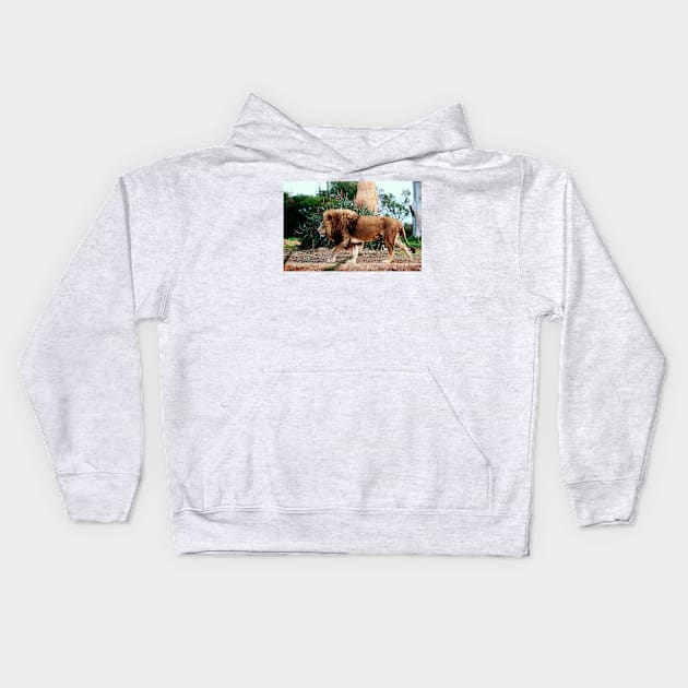 Lion Watercolour Kids Hoodie by MGphotoart